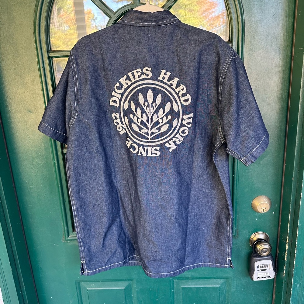 Brand New Dickies denim button up polo t-shirt